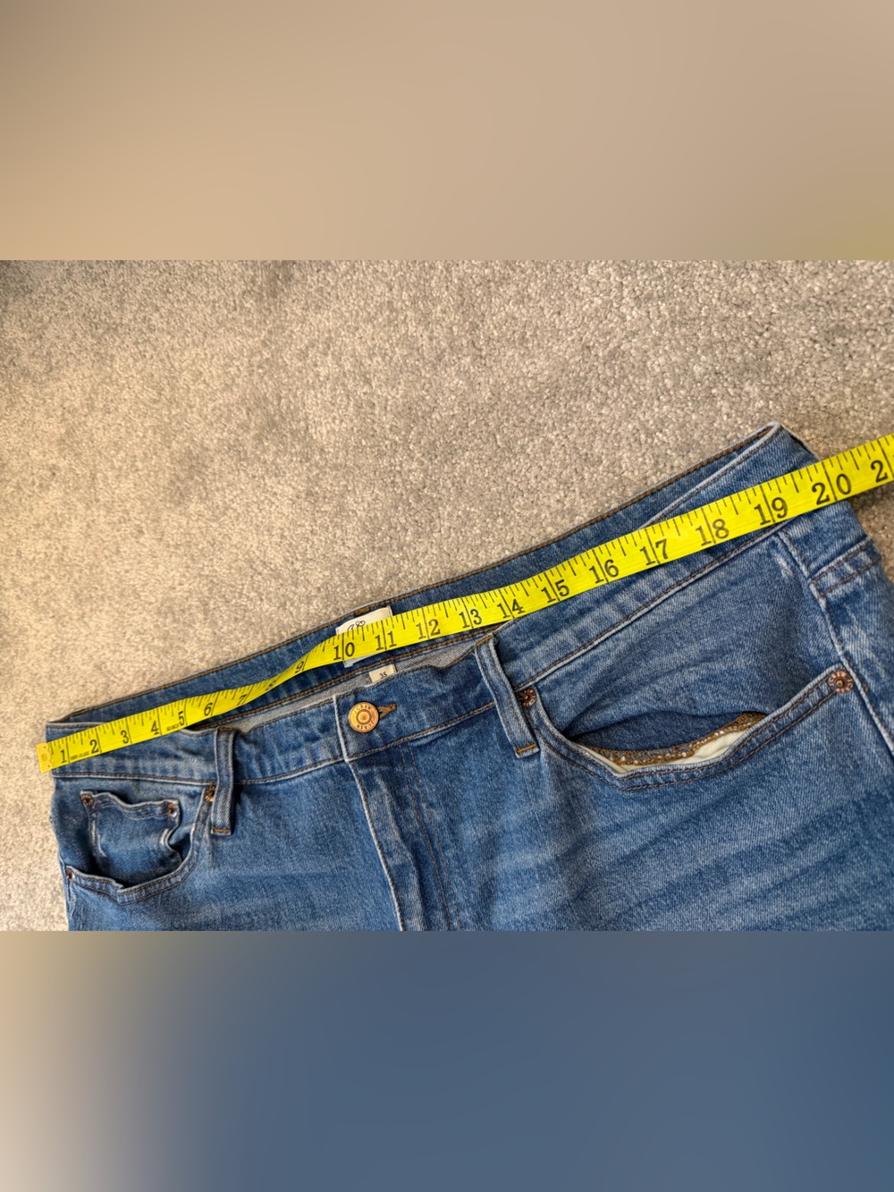 J Crew slim broken in boyfriend cigarette jeans Classic Blue denim capsule 35 - Picture 8 of 10